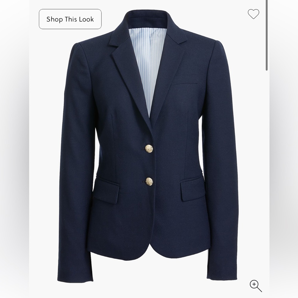 J Crew Factory wool original schoolboy blazer in navy, size 16